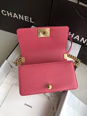 Chanel Leboy Bag Small Pink Lambskin Gold 20cm - 5