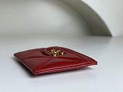 Chanel 19 Card Holder Red 7.5 × 11.2 × 0.5 cm - 5