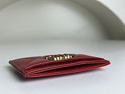 Chanel 19 Card Holder Red 7.5 × 11.2 × 0.5 cm - 4