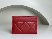 Chanel 19 Card Holder Red 7.5 × 11.2 × 0.5 cm - 3