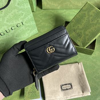 Gucci Marmont Wallet Black 11.5x8.5x3cm