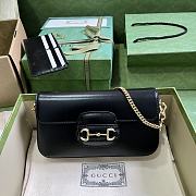 Gucci Horsebit 1955 Mini Bag Black 21.5x12.5x3cm - 1