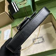 Gucci Horsebit 1955 Mini Bag Black 21.5x12.5x3cm - 5