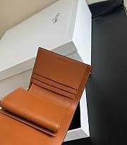 Celine Wallet Triomphe Brown 10.5x9cm - 5