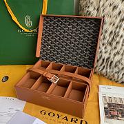 Goyard Brown Leather Watch Box for 8 Watches 26.5x20x7.5cm - 4