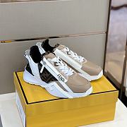 Fendi Flow Panelled Leather Sneakers - 1