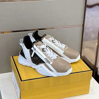 Fendi Flow Panelled Leather Sneakers