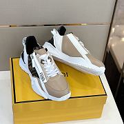 Fendi Flow Panelled Leather Sneakers - 5