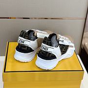 Fendi Flow Panelled Leather Sneakers - 4