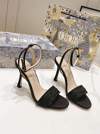 Dior Dway Heeled Sandal Black 10cm