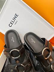 Celine Black Leather Sandals  - 2