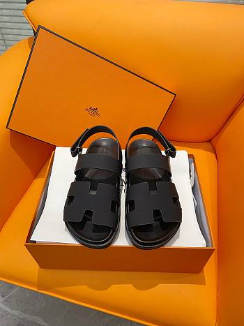 Hermes Black Sandals