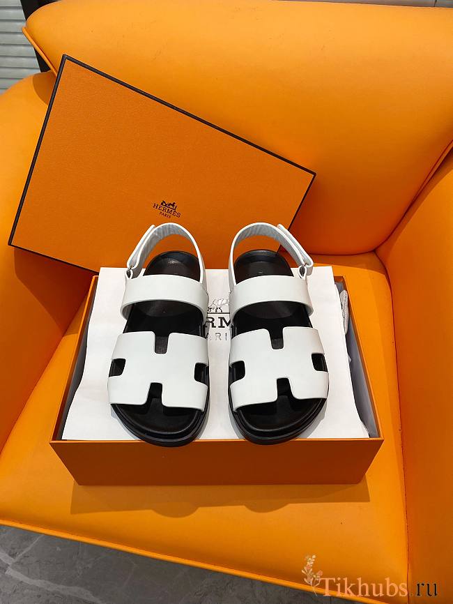 Hermes White Sandals - 1