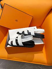 Hermes White Sandals - 4