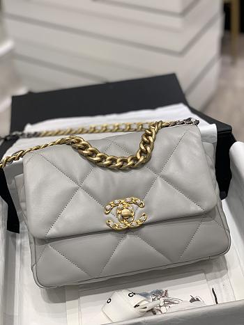Chanel 19 Flap Bag Grey Gold 26cm