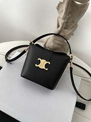 Celine Mini Bucket Triomphe Black 13.5x12.5x5cm - 1