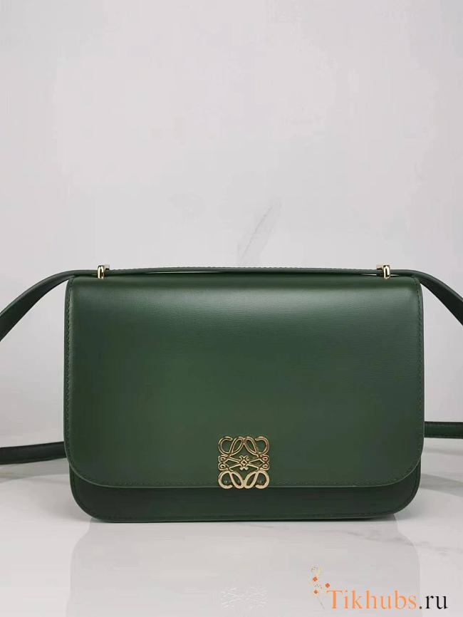 Loewe Goya Bag Silk Calfskin Green 22.5x15.5x6.5cm - 1