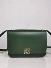 Loewe Goya Bag Silk Calfskin Green 22.5x15.5x6.5cm - 1