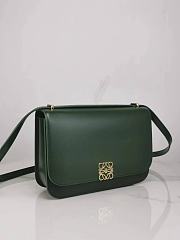 Loewe Goya Bag Silk Calfskin Green 22.5x15.5x6.5cm - 4