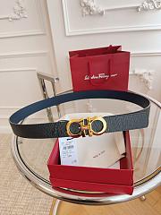 Ferragamo Black Gold Belt 3.5cm - 1