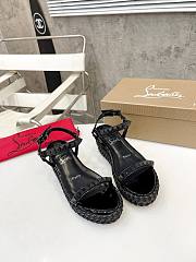 Christian Louboutin Black Sandal  - 4