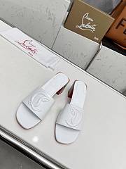 Christian Louboutin So CL Mule White Sandals 55mm - 4