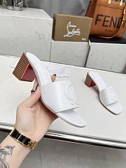 Christian Louboutin So CL Mule White Sandals 55mm - 2