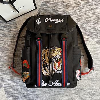 Gucci Techno Canvas Backpack 32x45x14cm