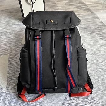 Gucci Techno Canvas Black Backpack 32x45x14cm