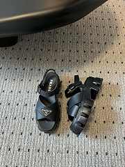 Prada Black Rubber Sandals - 5