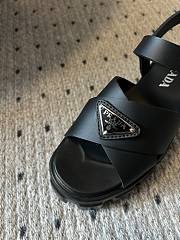 Prada Black Rubber Sandals - 4