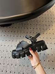 Prada Black Rubber Sandals - 3