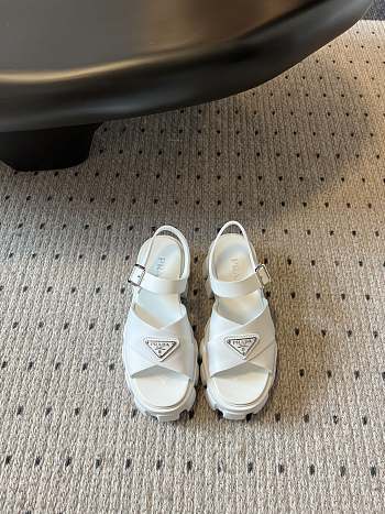 Prada White Rubber Sandals