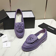 Chanel Lambskin Moccasins Loafers Purple - 4