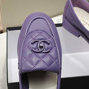Chanel Lambskin Moccasins Loafers Purple - 3