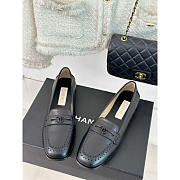 Chanel Moccasins Calfskin Loafers Black - 3