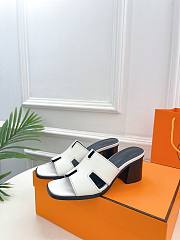 Hermes Helia Sandal White Heel 6cm - 5