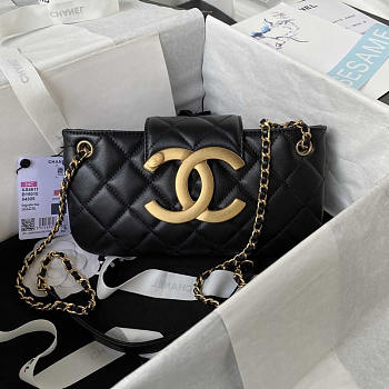 Chanel Baguette Bag Lambskin Black 24x11.5x4.5cm