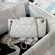 Chanel Baguette Bag Lambskin White 24x11.5x4.5cm - 5