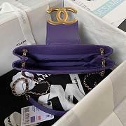 Chanel Baguette Bag Lambskin Purple 24x11.5x4.5cm - 6