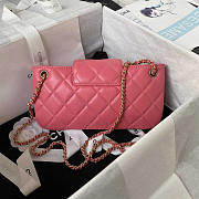 Chanel Baguette Bag Lambskin Pink 24x11.5x4.5cm - 5