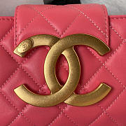 Chanel Baguette Bag Lambskin Pink 24x11.5x4.5cm - 3