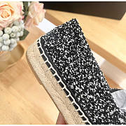 Chanel Espadrilles Glittered Cotton Tweed & Patent Black - 3