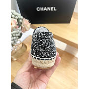 Chanel Espadrilles Glittered Cotton Tweed & Patent Black - 2