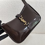 YSL Mini Le 5 à 7 Patent Bag Chocolate 19cm - 6