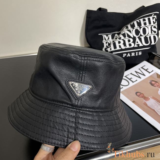 Prada Leather Black Hat  - 1