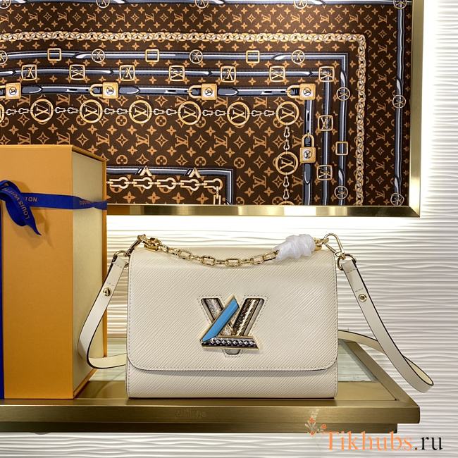 Louis Vuitton LV White MM Twist 23 x 17 x 9.5 cm - 1