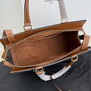 Celine Medium Cabas DE France Bag Triomphe Canvas Calfskin 37x27x14cm - 5