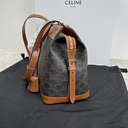 Celine Medium Cabas DE France Bag Triomphe Canvas Calfskin 37x27x14cm - 3