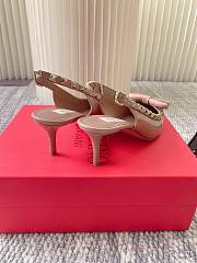 Valentino Garavani Rockstud Slingback Pumps Pink 6.5cm - 4